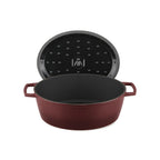 MasseIron - Oval Casserole - Enameled Cast Iron - Merlot