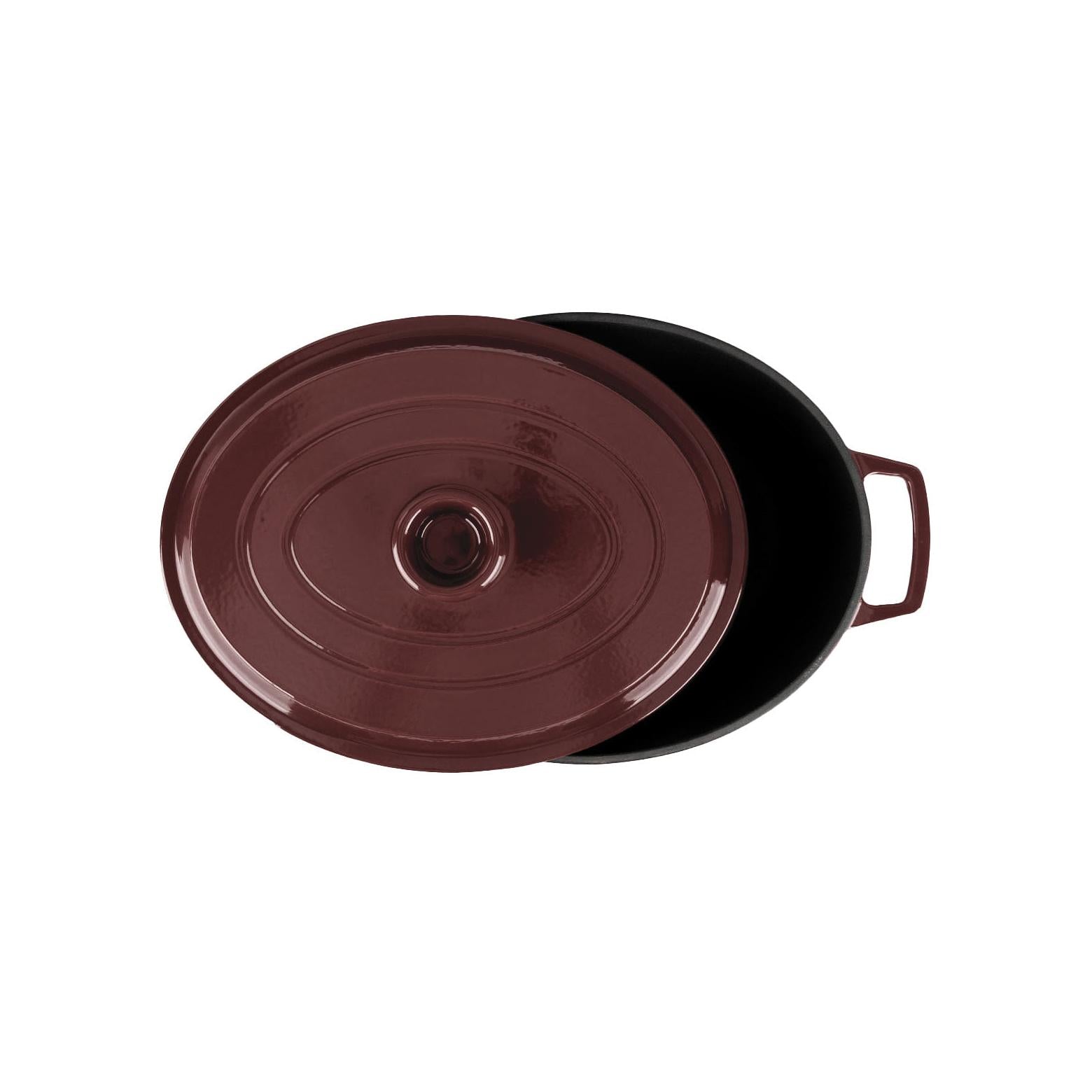 MasseIron - Oval Casserole - Enameled Cast Iron - Merlot