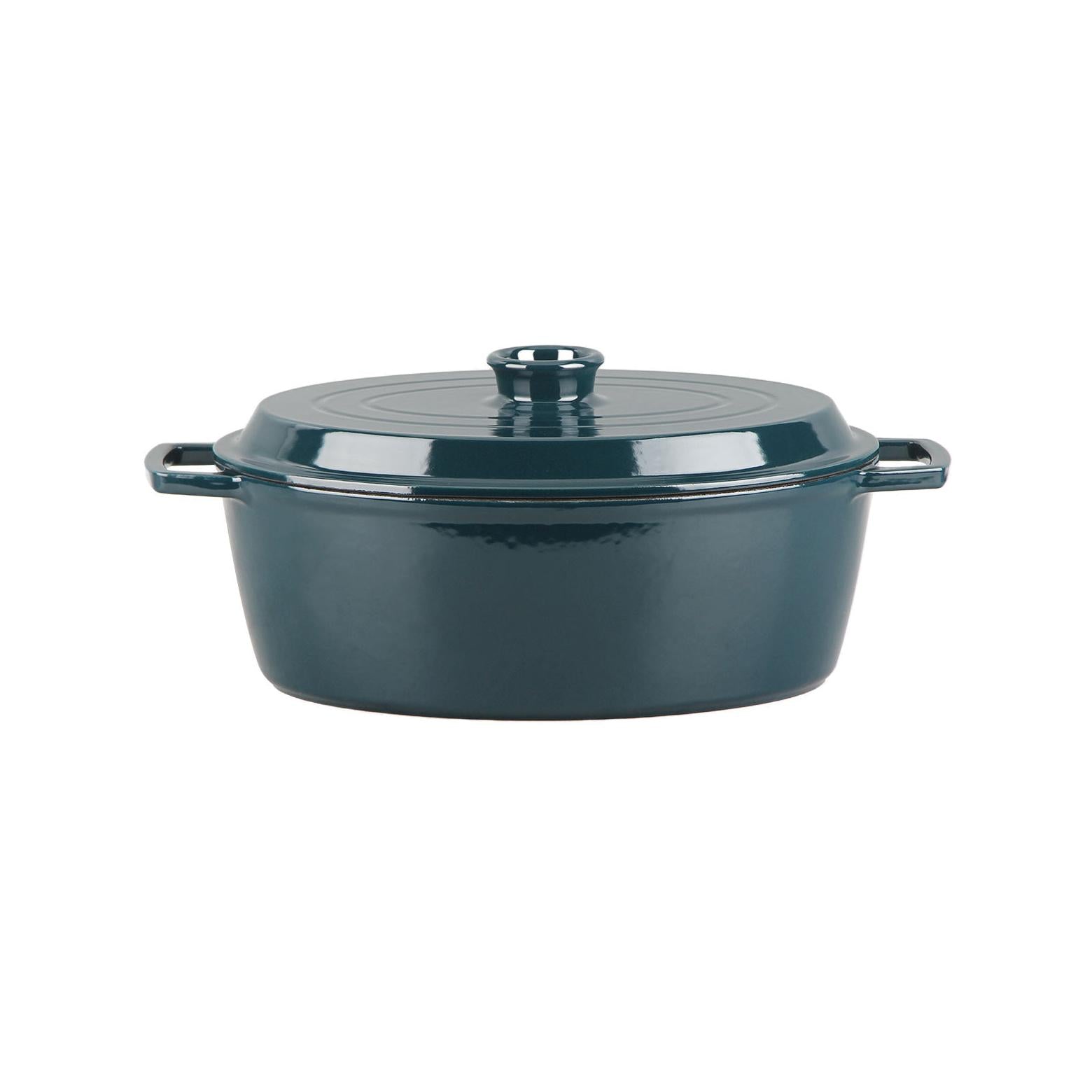 MasseIron - Oval Casserole - Enameled Cast Iron - Emerald