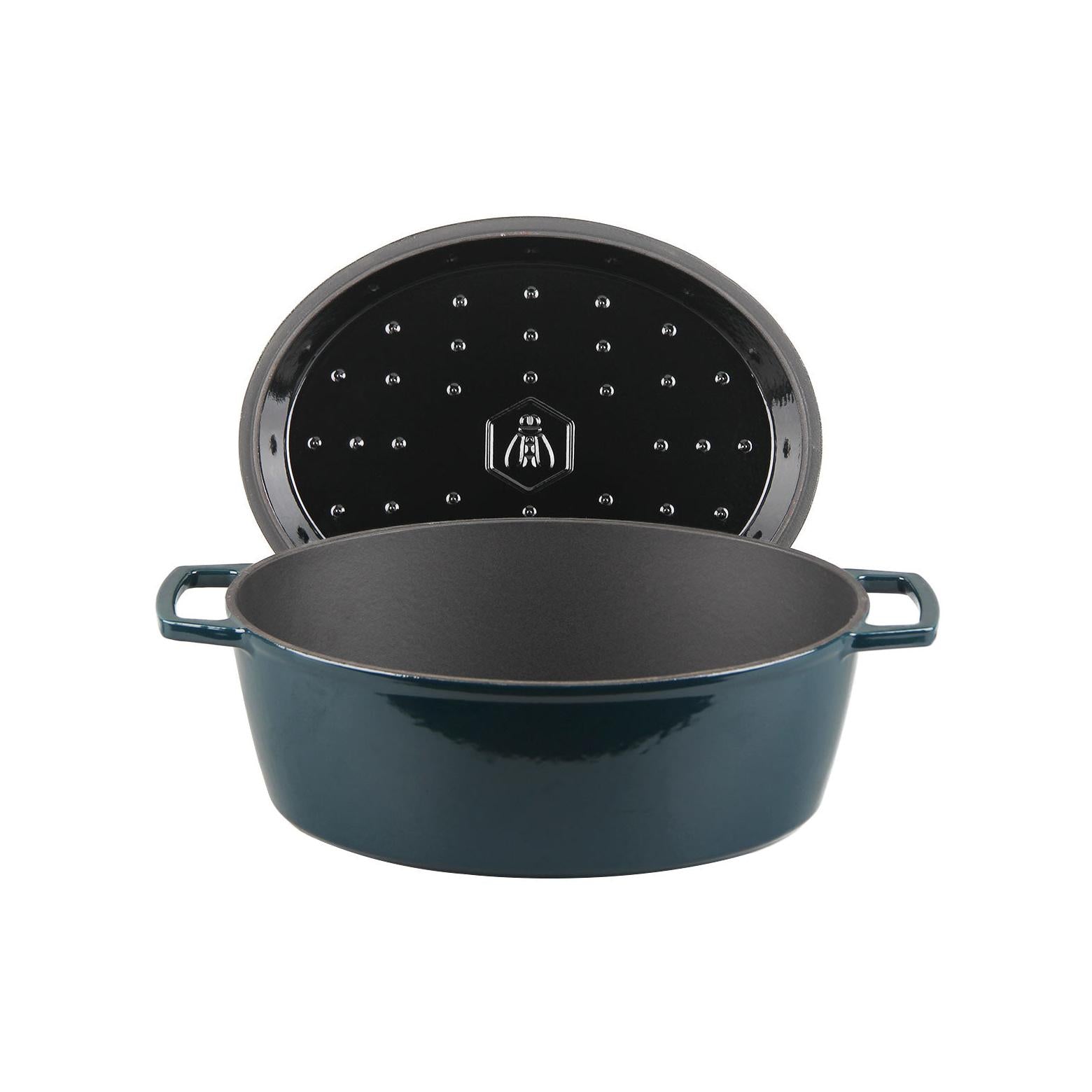 MasseIron - Oval Casserole - Enameled Cast Iron - Emerald