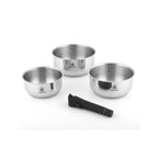 Reagent - Set of 3 Removable Pans - Stainless Steel - Silver