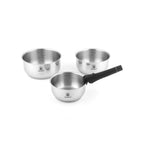 Reagent - Set of 3 Removable Pans - Stainless Steel - Silver