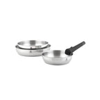 Réactif - Set of 3 Removable Frying Pans - Stainless Steel - Silver