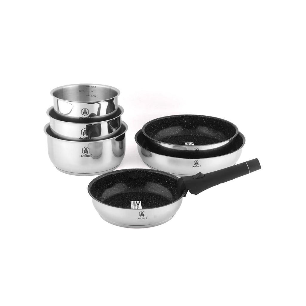 Reagent - 7 Piece Removable Non-Stick Set - Stainless Steel - Silver
