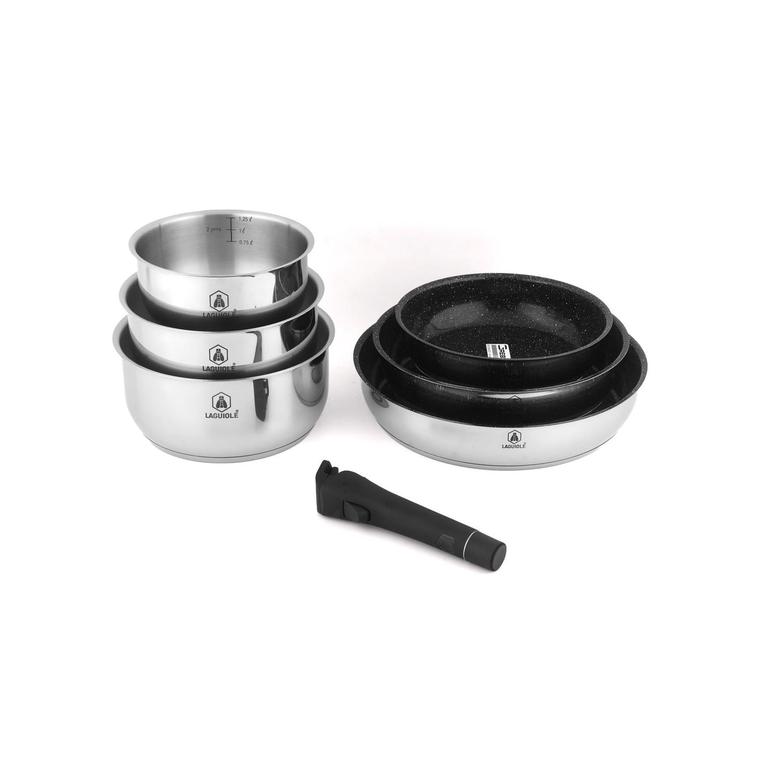 Reagent - 7 Piece Removable Non-Stick Set - Stainless Steel - Silver