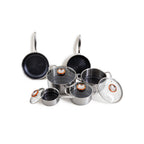 BlackSteel - 10 Piece Set - Triplex Stainless Steel - Silver