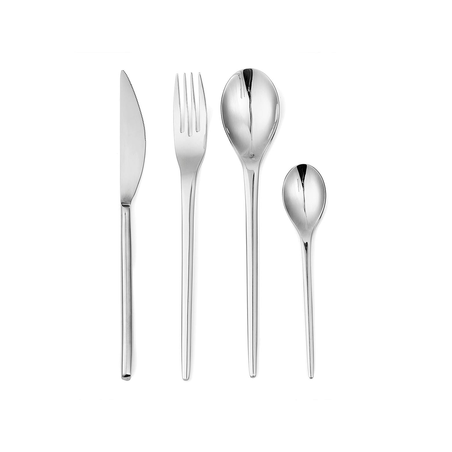 Jonquille - 24 Piece Cutlery Set - Stainless Steel - Silver