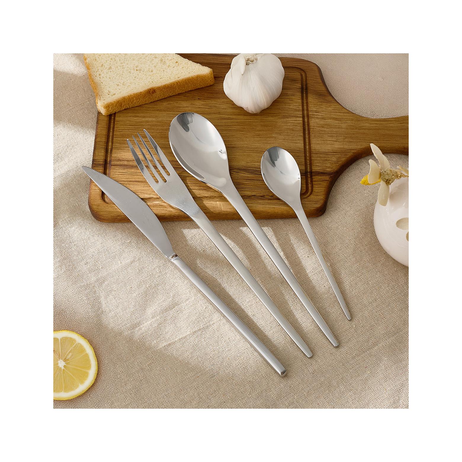 Jonquille - 24 Piece Cutlery Set - Stainless Steel - Silver