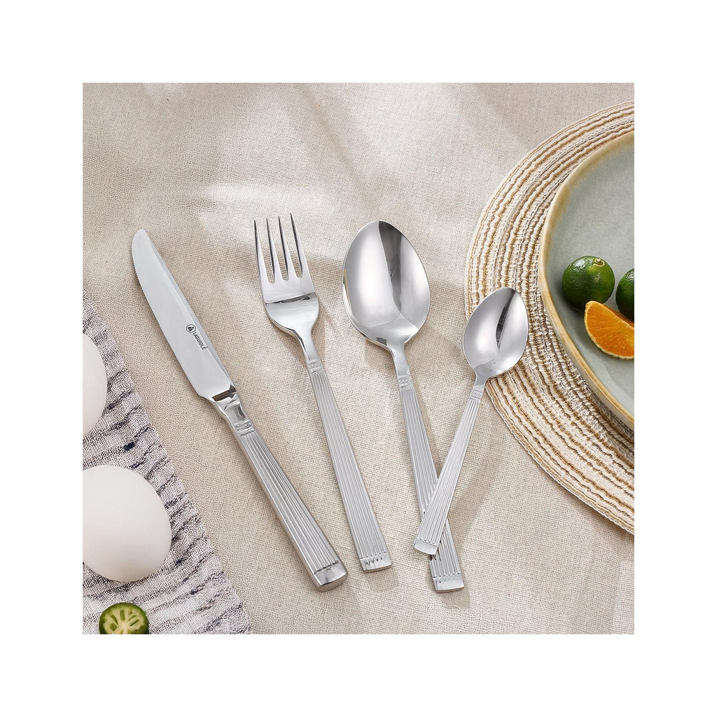Iris - 24 Piece Cutlery Set - Stainless Steel - Silver