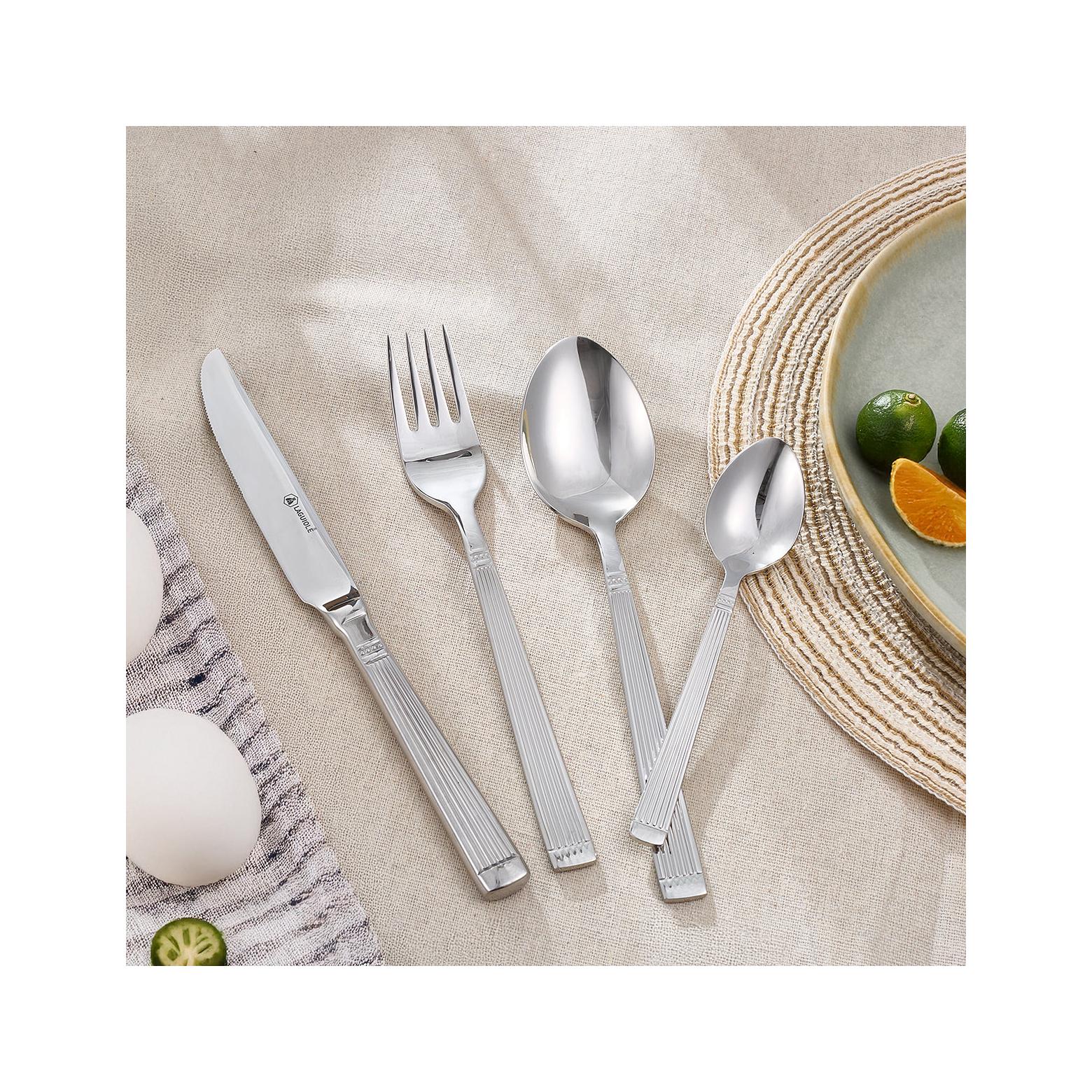 Iris - 24 Piece Cutlery Set - Stainless Steel - Silver
