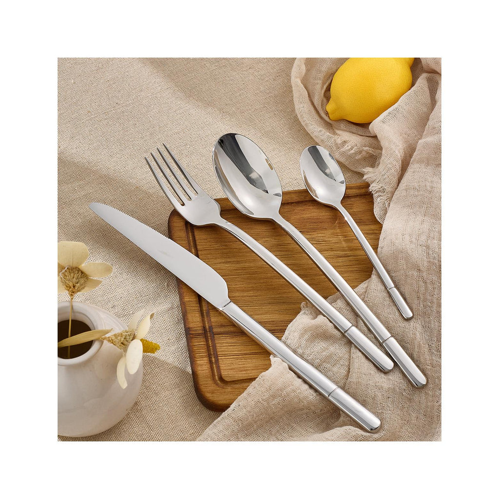 Freesia - 24 Piece Cutlery Set - Stainless Steel - Silver