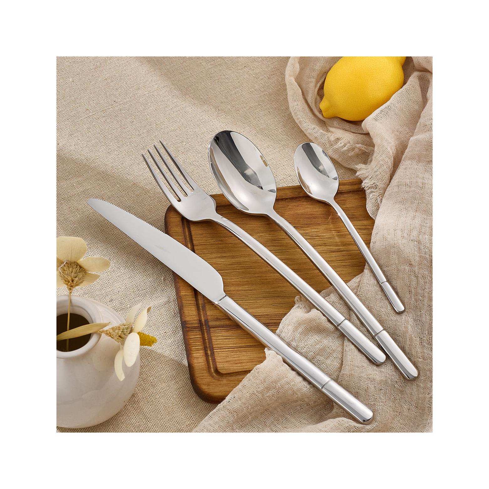 Freesia - 24 Piece Cutlery Set - Stainless Steel - Silver