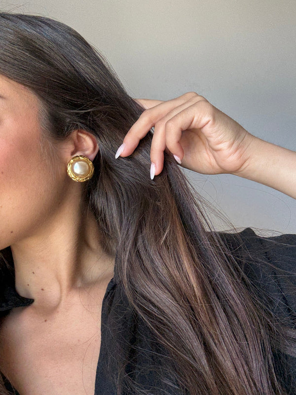 Vintage Chanel Earrings - Costume Pearls