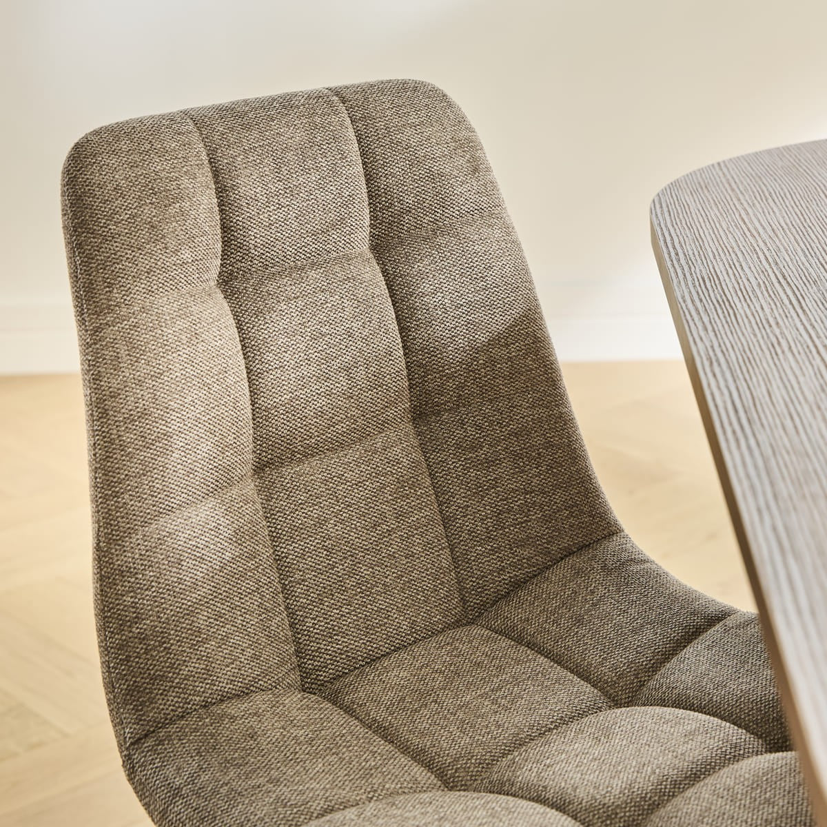 Chilli - Set of 4 Padded Chairs - Brown Mottled Fabric