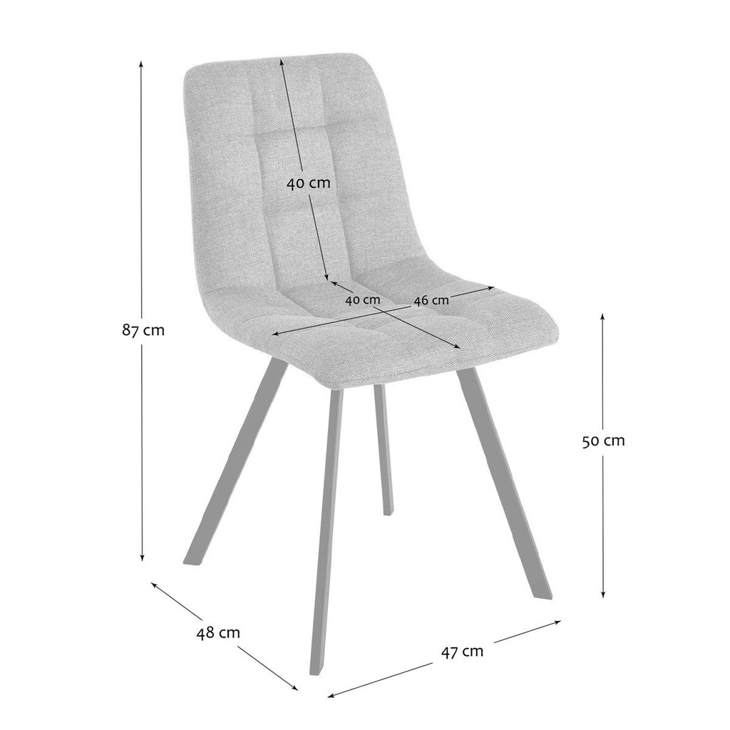 Chilli - Set of 4 Padded Chairs - Brown Mottled Fabric