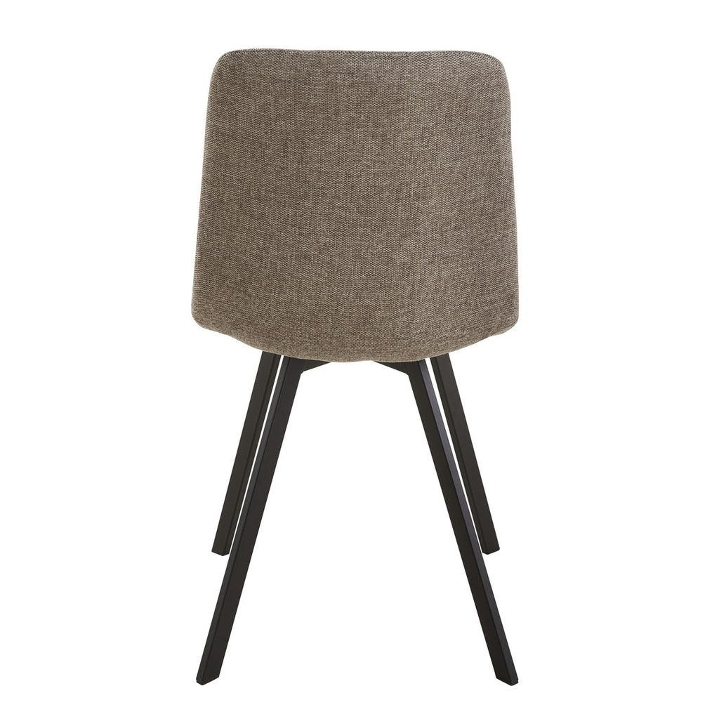 Chilli - Set of 4 Padded Chairs - Brown Mottled Fabric
