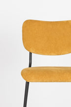 Benson 64.5 Cm - Set of 2 Bar & Counter Stools - Fabric - Ochre/Yellow