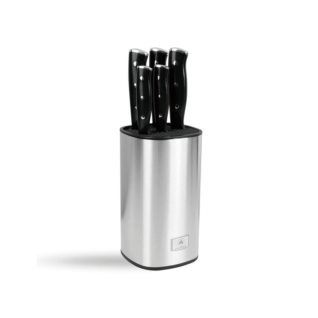 Gleam - Block + 5 Knives - Steel - Black