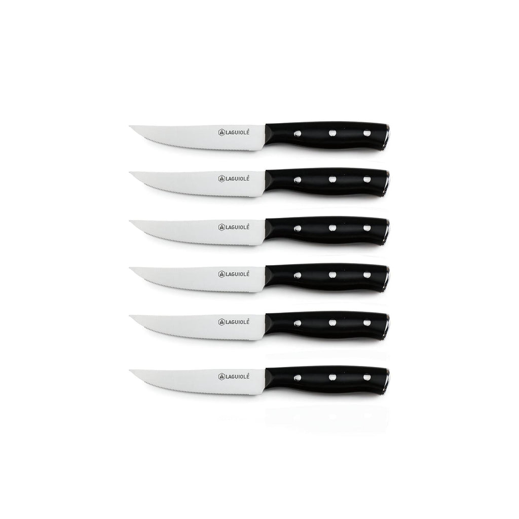 Gleam - Set of 6 Knives - Steel - Black