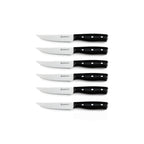 Gleam - Set of 6 Knives - Steel - Black