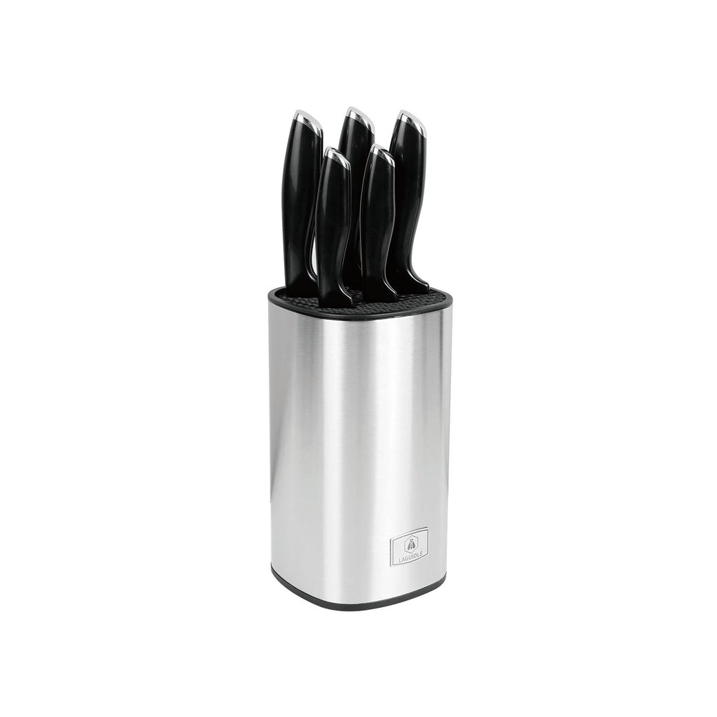 Lumin - Block + 5 Knives - Steel - Black