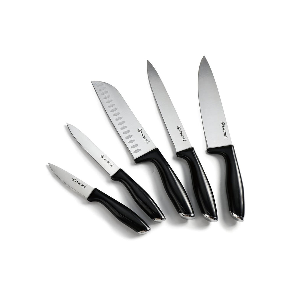 Lumin - Block + 5 Knives - Steel - Black