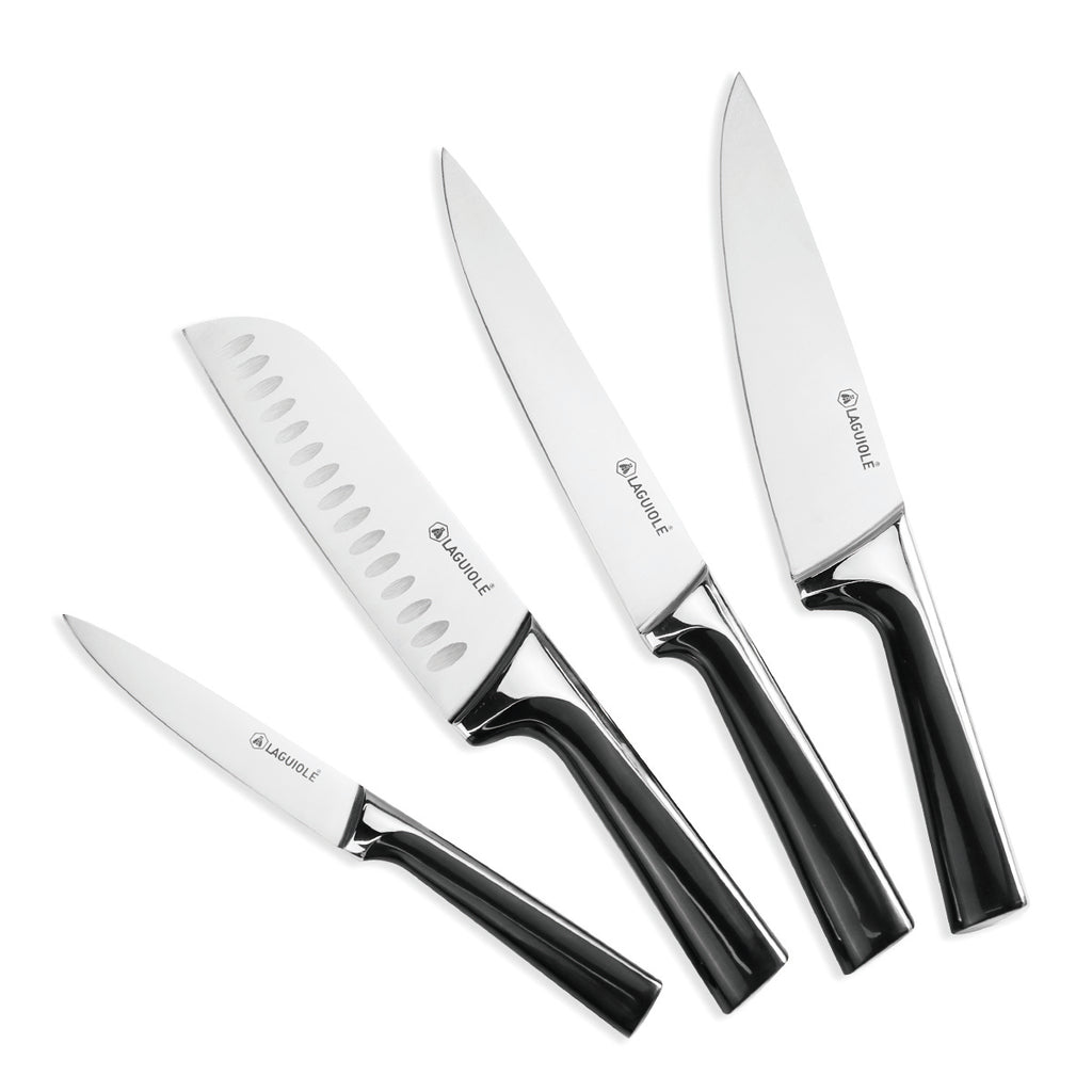 ScintiBois - Bloc + 4 Couteaux - Acier - Noir