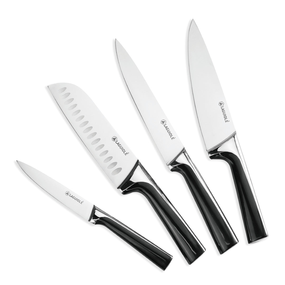 ScintiBois - Bloc + 4 Couteaux - Acier - Noir