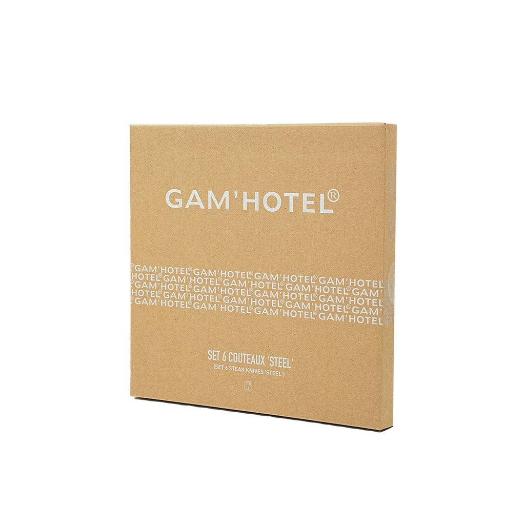 Steel - Gam'Hotel - Set 6 Couteaux - Noir