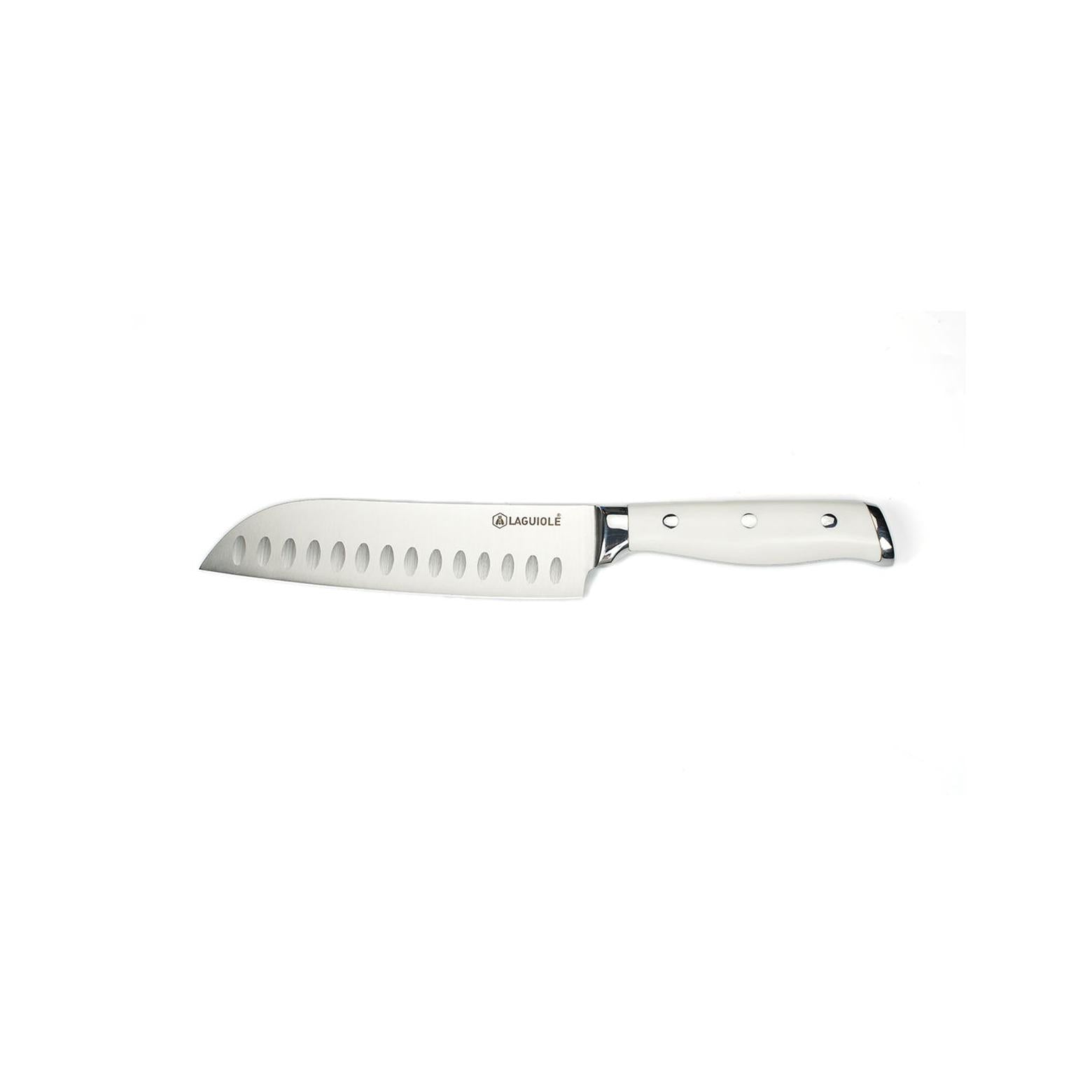 Elegance - Santoku knife - Steel - White