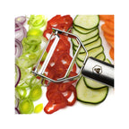 Set 3 Pieces Vegetable Peeler + Julienne Peeler + Mini Grater - Orange / Silver