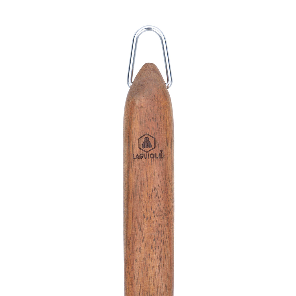 Sève - Set of 2 Barbecue Utensils Knife + Fork - Steel and Acacia Wood - Silver / Wood