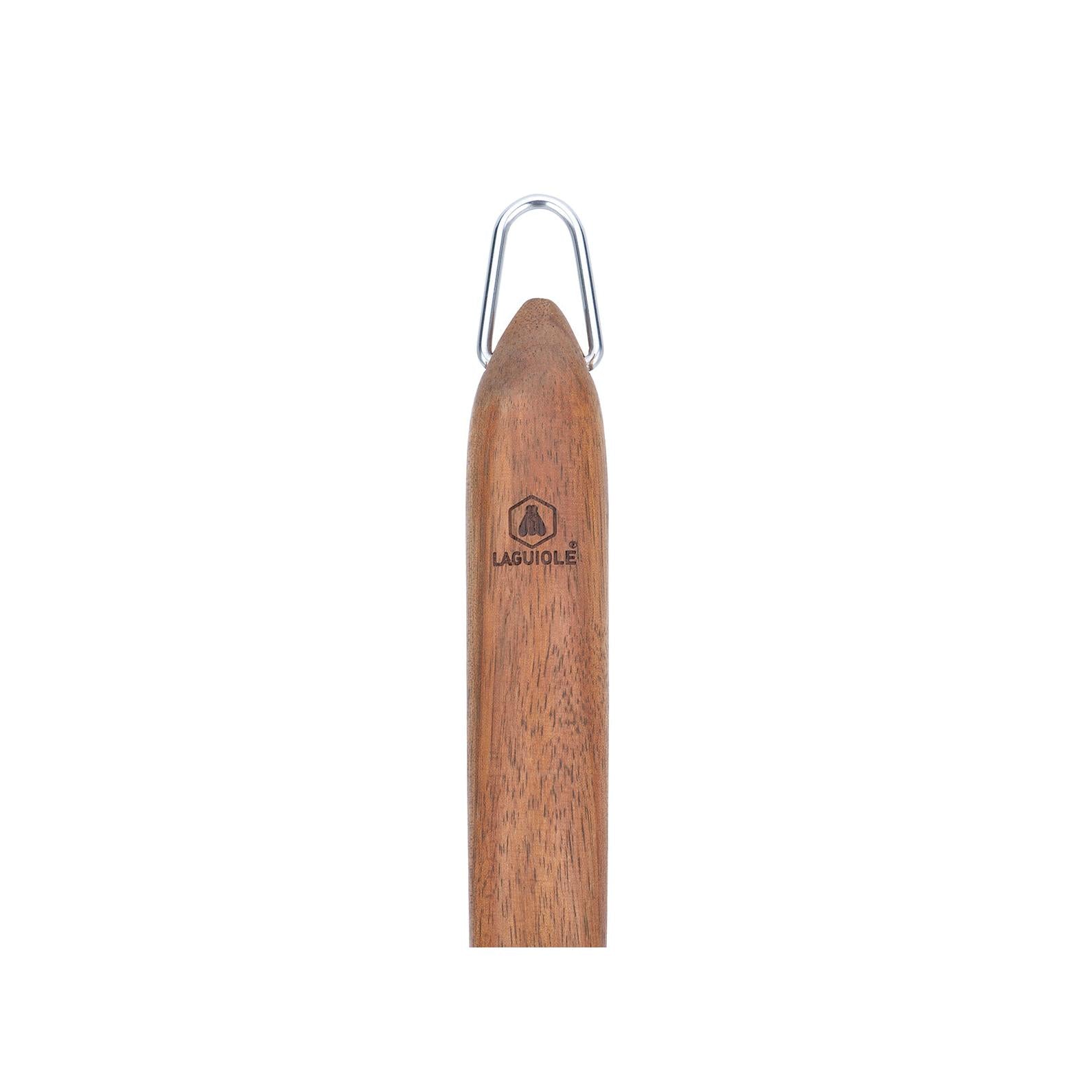 Sève - Set de 2 utensilios para barbacoa cuchillo + tenedor - Acero y madera de acacia - Plata / Madera