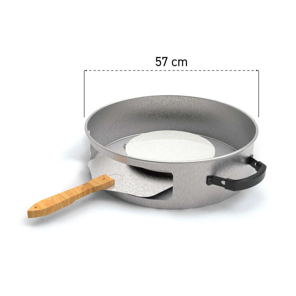 Four À Pizza Pour Barbecue Au Charbon 3 Pièces - Acier - Argenté