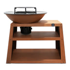 Brazier With Integrated Furniture, Accessories And Protective Cover - Metal - Gray