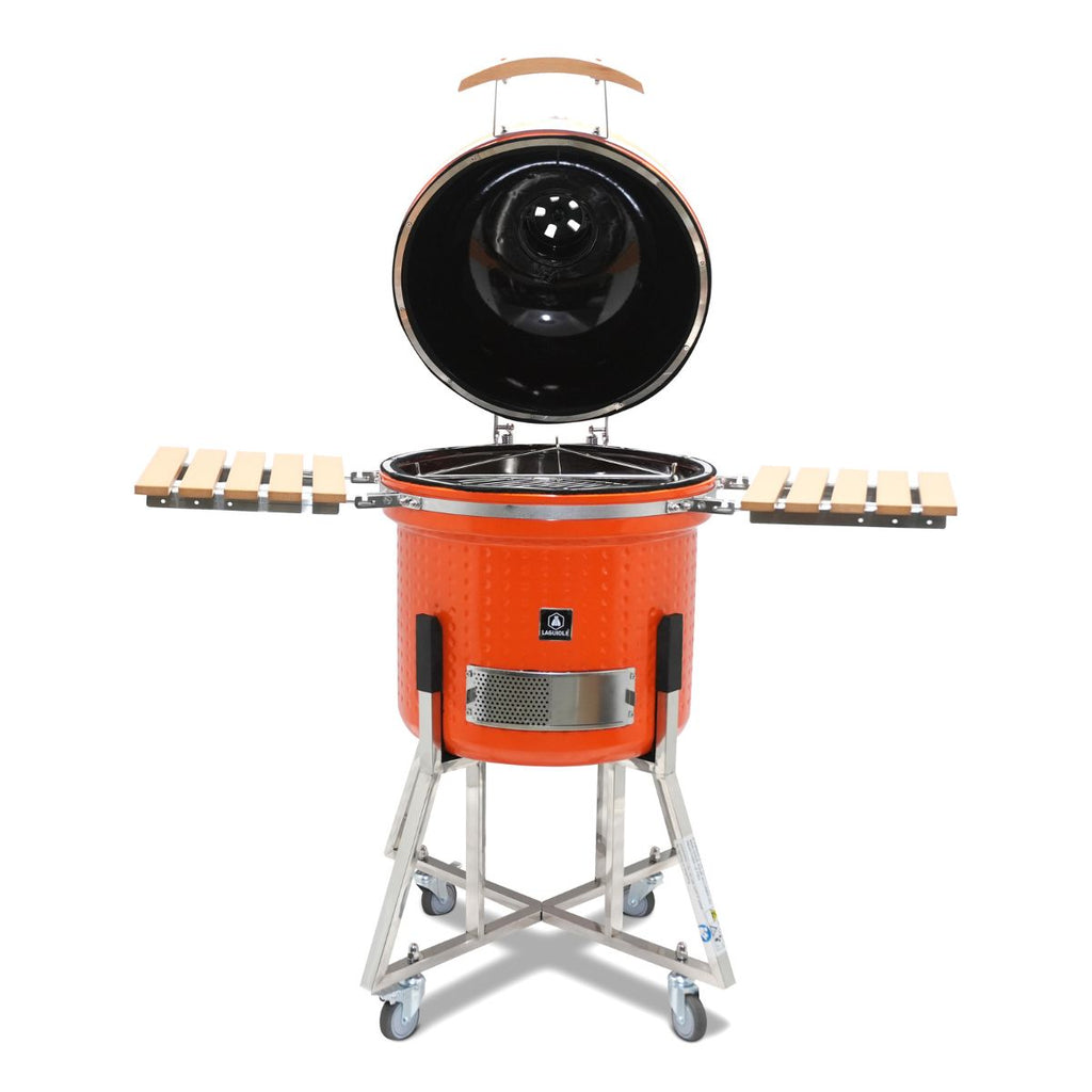 Barbacoa Kamado Con Funda Protectora - Acero - Naranja