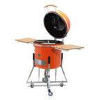 Barbacoa Kamado Con Funda Protectora - Acero - Naranja
