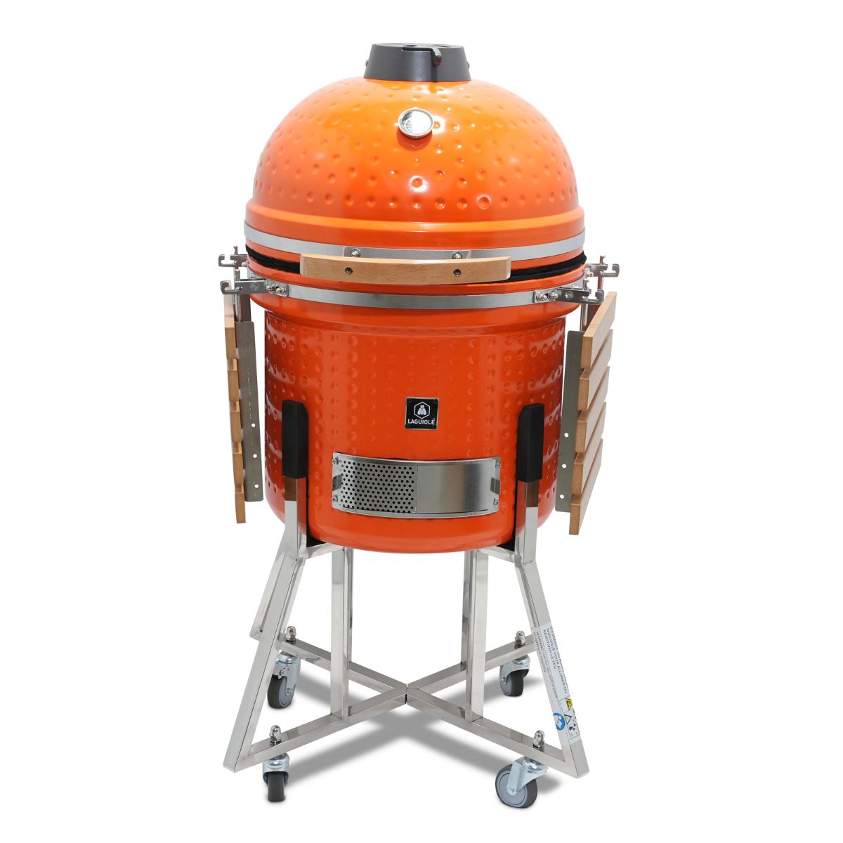 Barbacoa Kamado Con Funda Protectora - Acero - Naranja