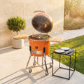 Barbacoa Kamado Con Funda Protectora - Acero - Naranja