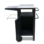 Carro para Barbacoa con Almacenamiento y Funda Protectora - Acero Inoxidable y Plástico - Negro