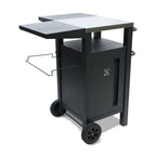 Carro para Barbacoa con Almacenamiento y Funda Protectora - Acero Inoxidable y Plástico - Negro