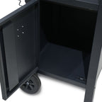 Carro para Barbacoa con Almacenamiento y Funda Protectora - Acero Inoxidable y Plástico - Negro