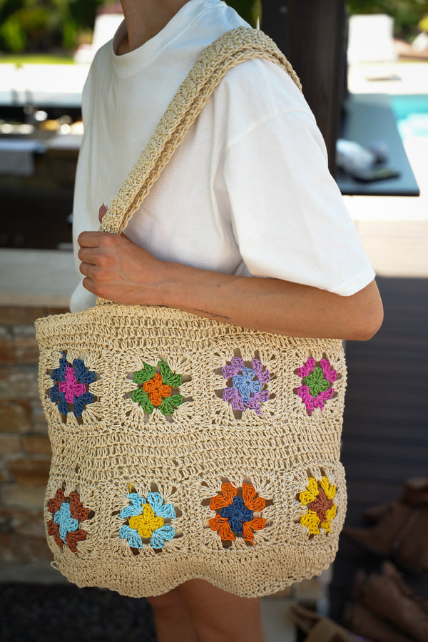 Xena Straw Bag - Cream