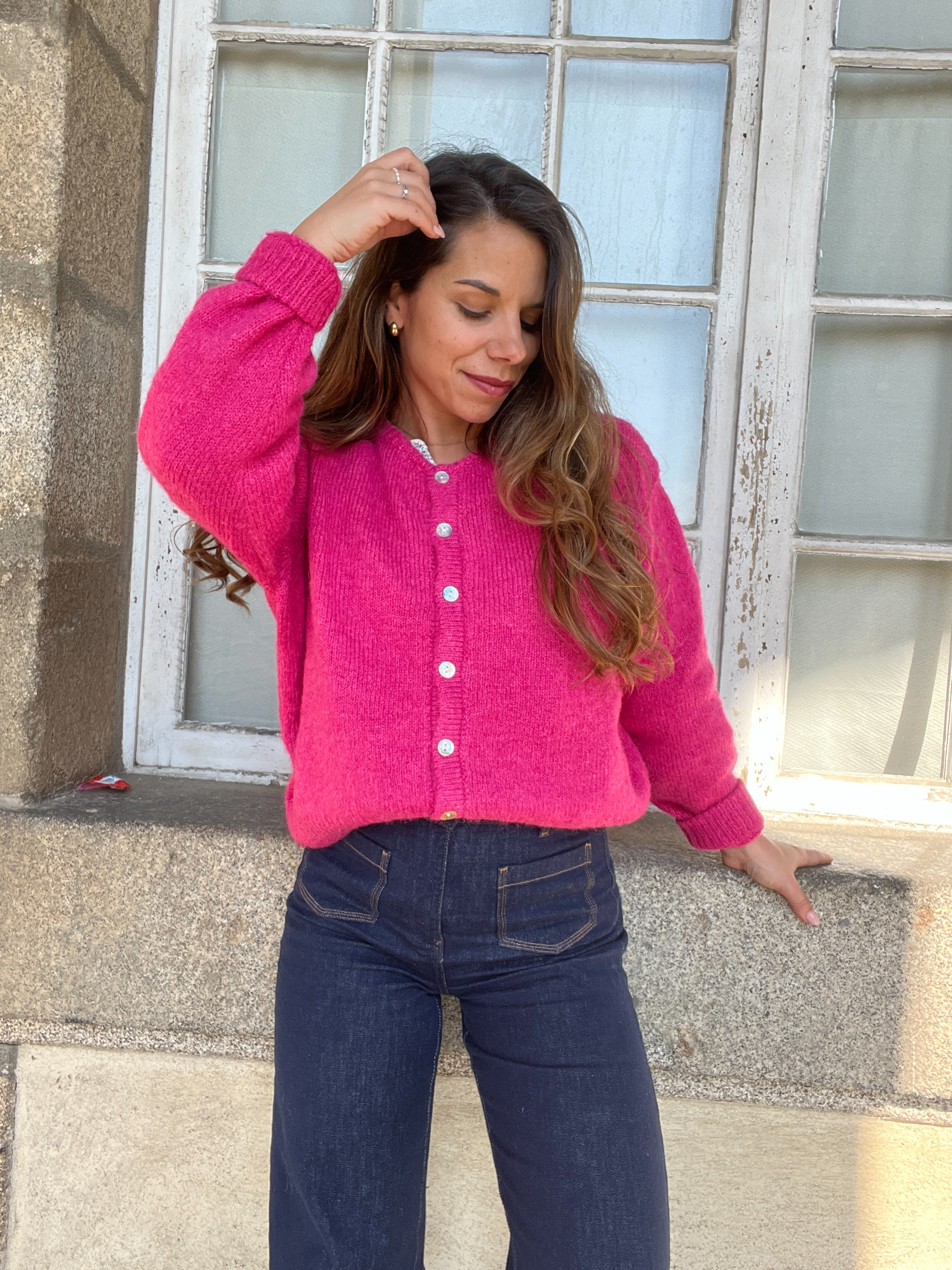 Charlie Pink Fuschia Cardigan