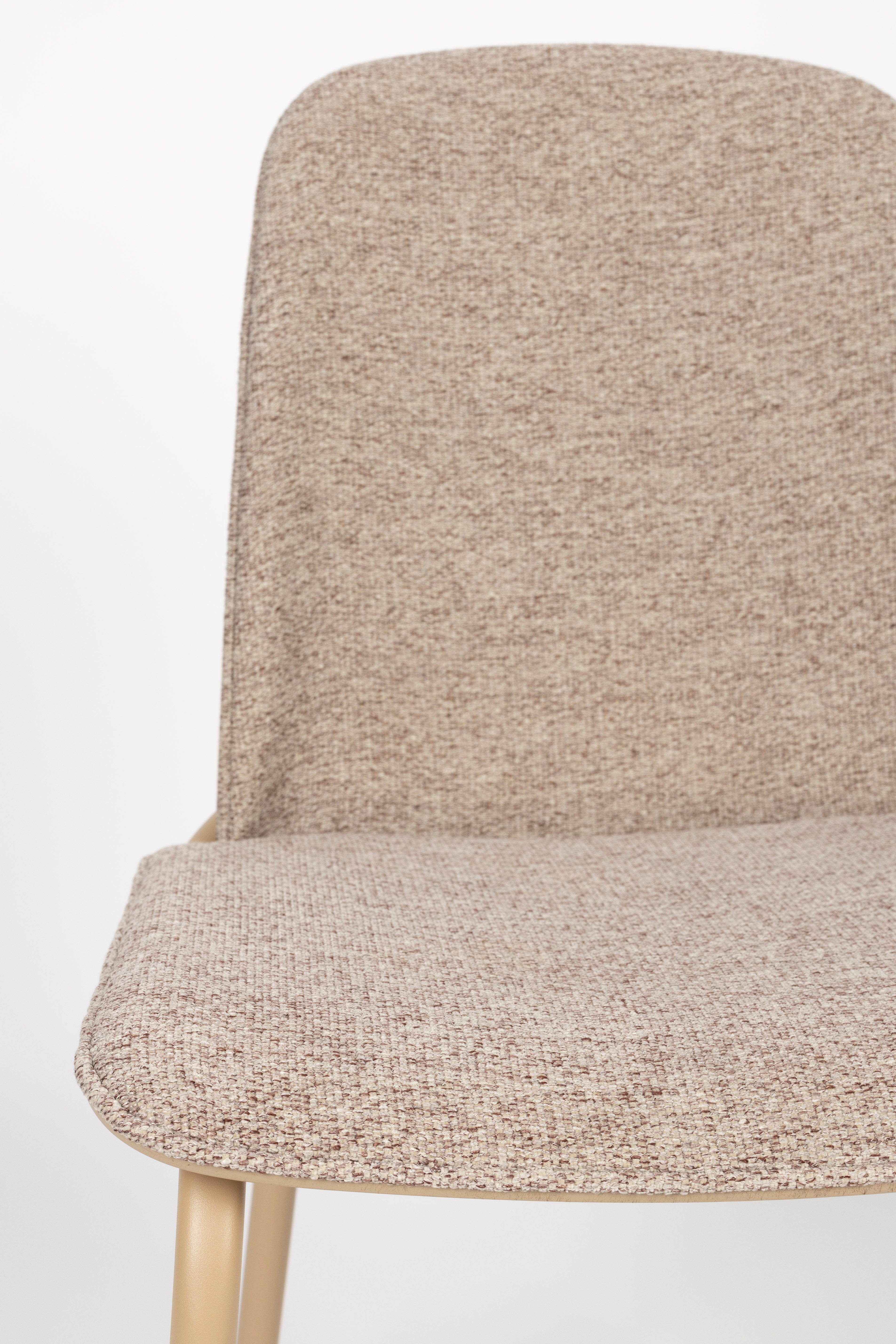 Clip - Chaise De Salle À Manger - Tissu - Beige