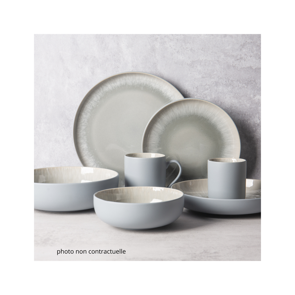 Iris Bleu - Set of 6 Bowls - Reactive Stoneware - Blue