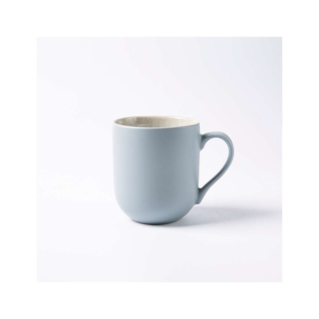 Iris Bleu - Set of 2 Mugs - Reactive Stoneware - Blue