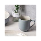 Iris Bleu - Set of 2 Mugs - Reactive Stoneware - Blue