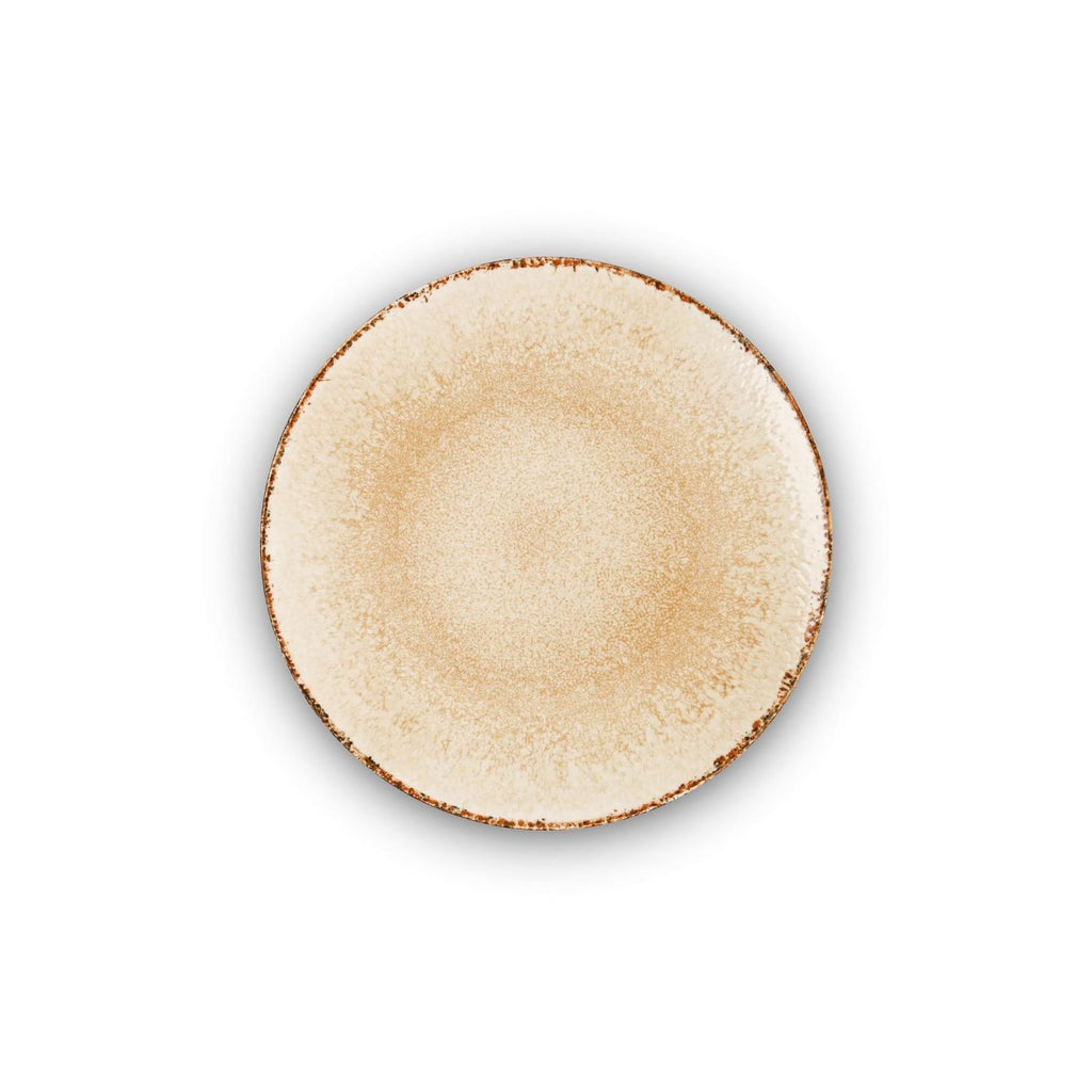Rivage Sable - Vajilla de 18 piezas - Porcelana - Amarillo