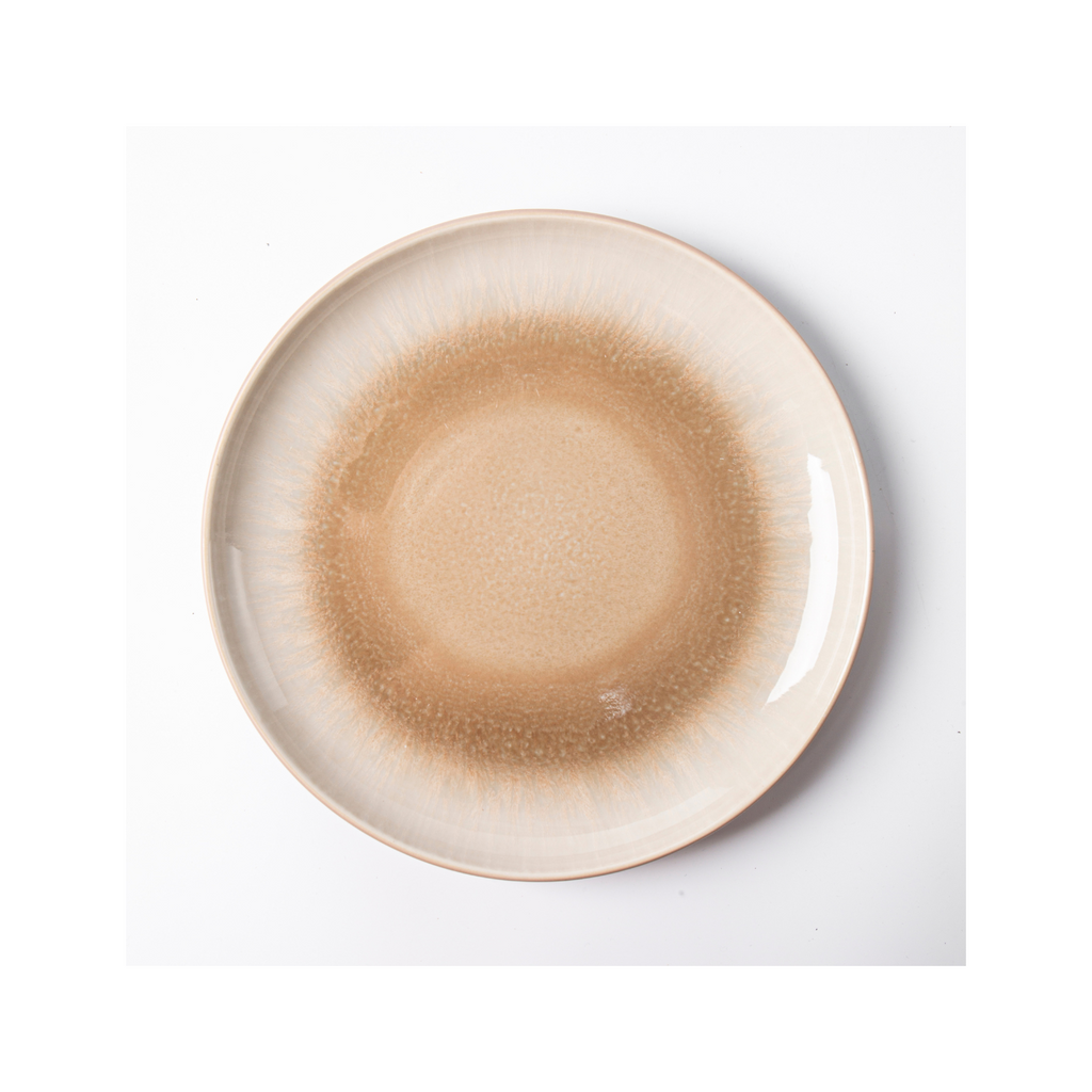 Iris Taupe - Servicio de mesa de 12 piezas - Gres reactivo - Taupe